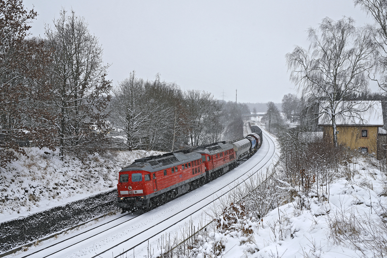 Schnee im Fichtelgebirge