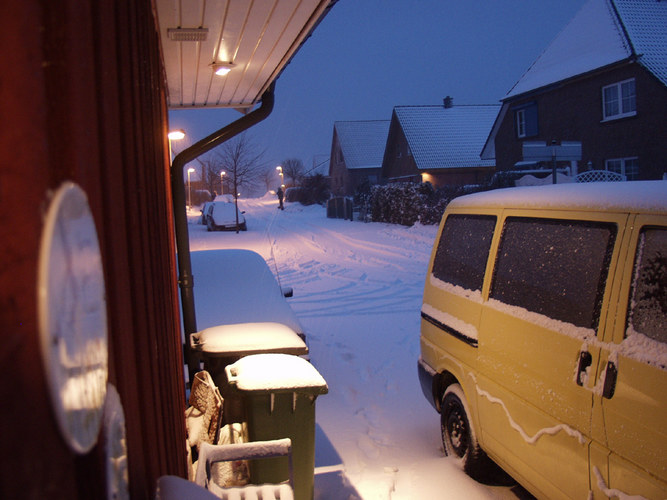 Schnee im Norden angekommen