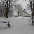 Schnee im Park