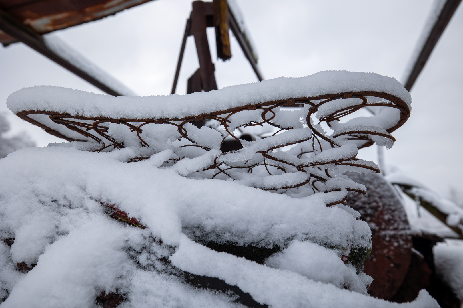 Schnee im Sitz 