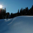 Schnee im Sonnenlicht