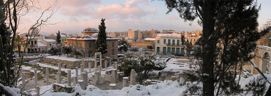 Schnee in Athen