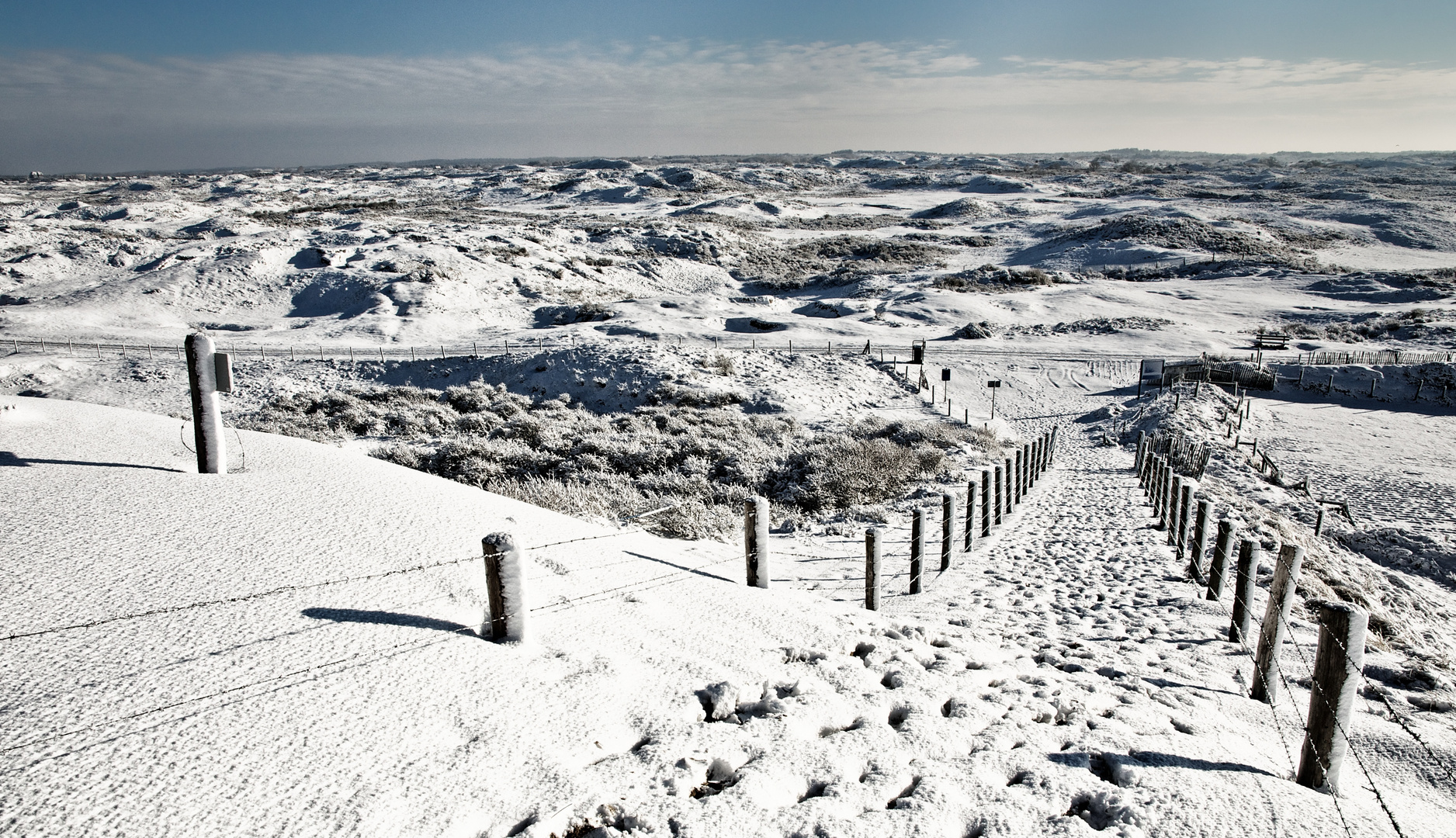 Schnee in den Dünen bei Zandvoort