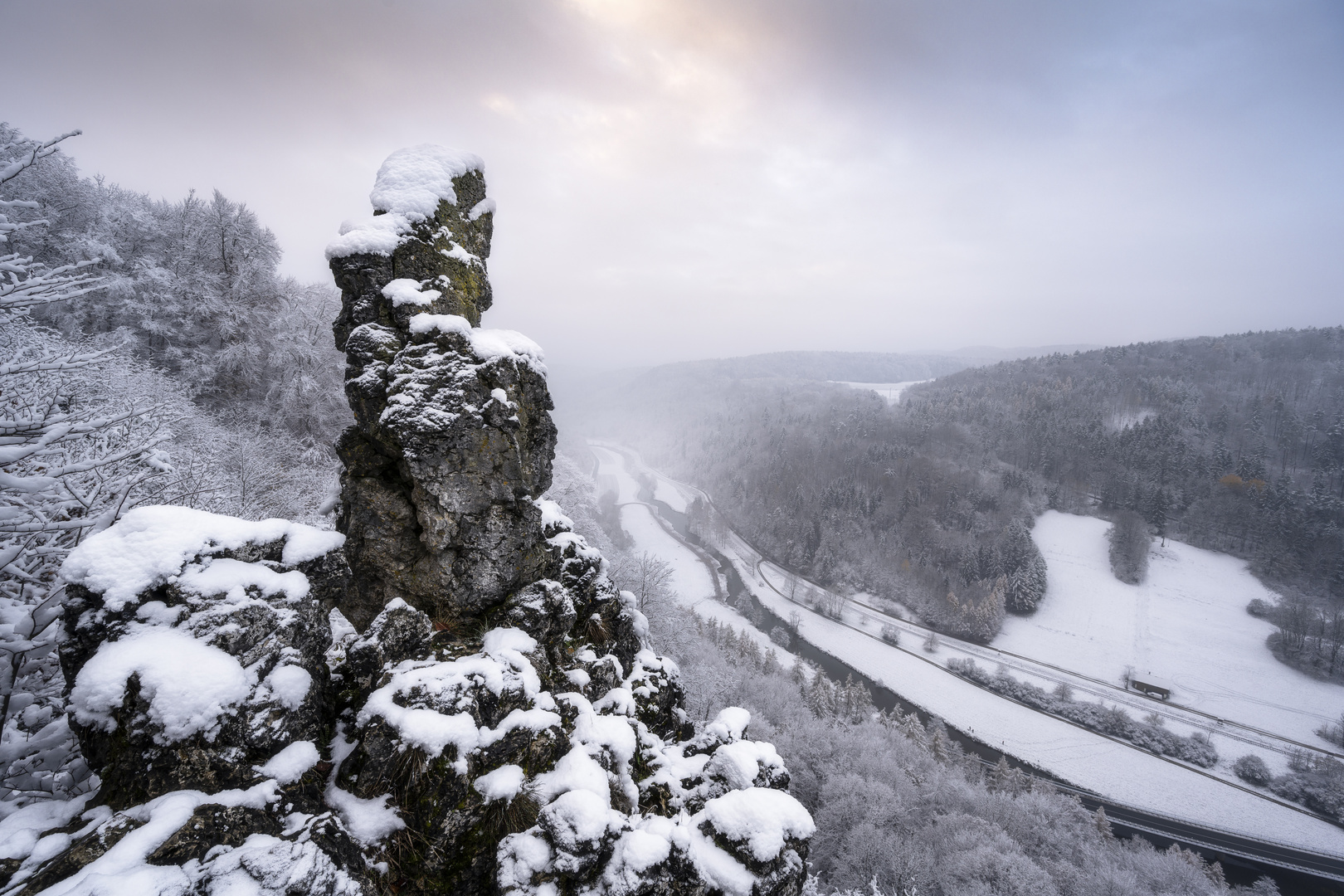 Schnee in der fränkischen Schweiz