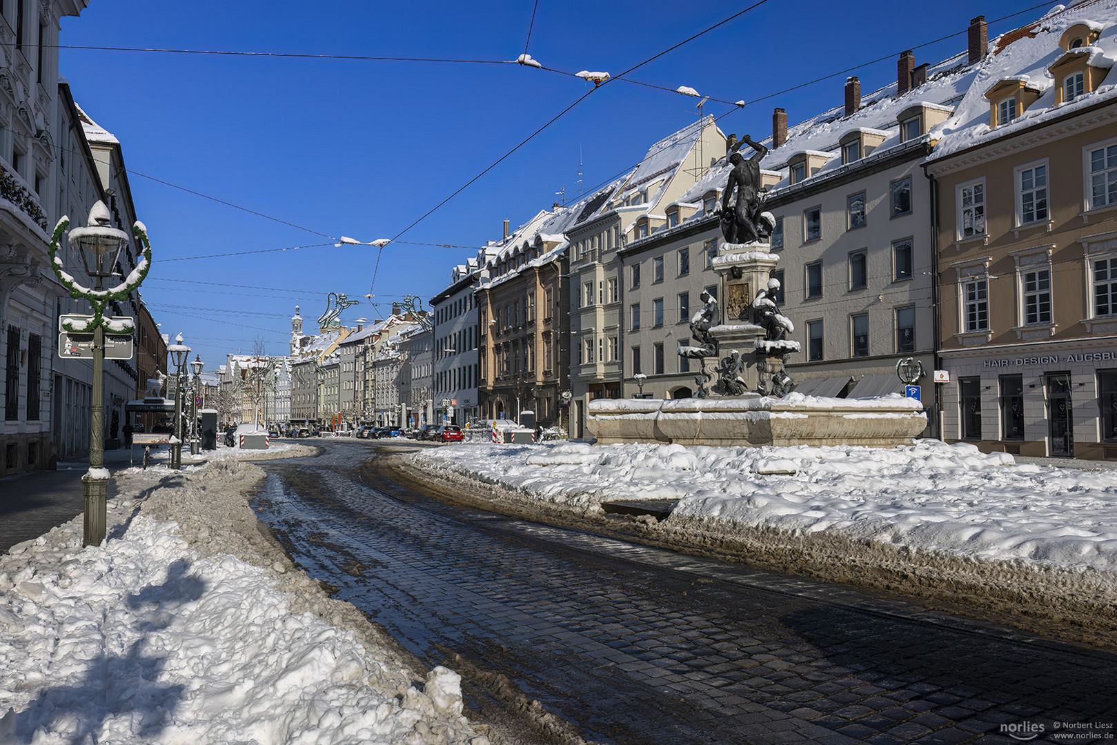 Schnee in der Maxstraße