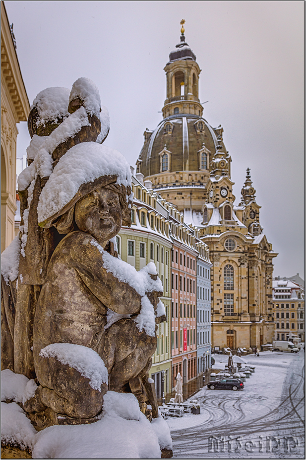 Schnee in Dresden