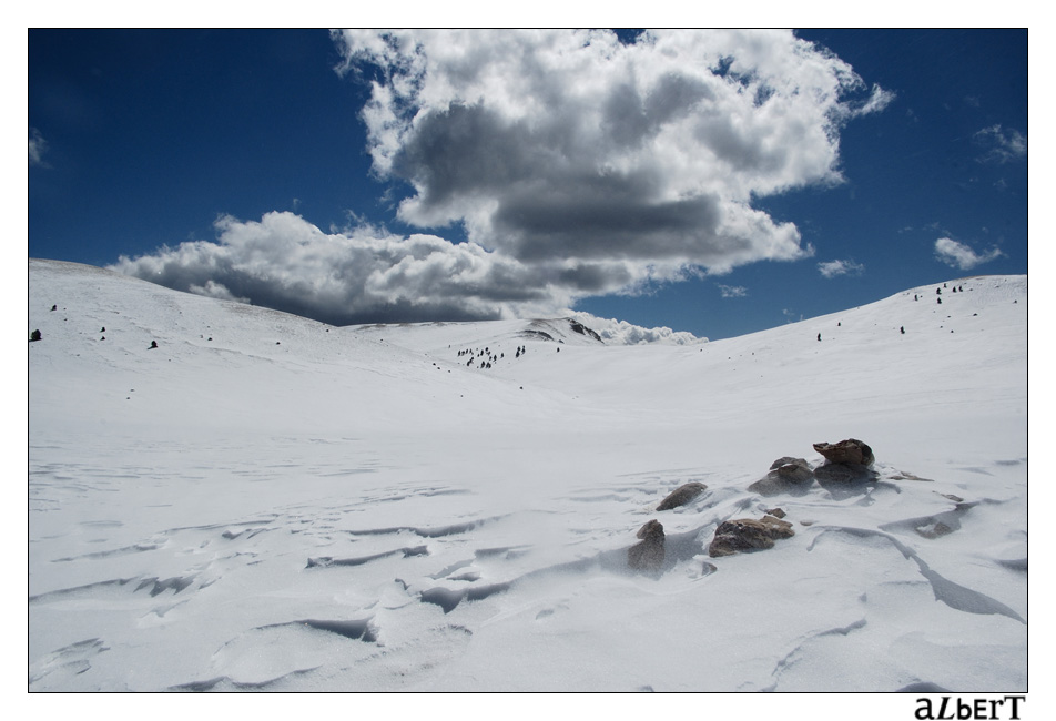 Schnee in Ensija