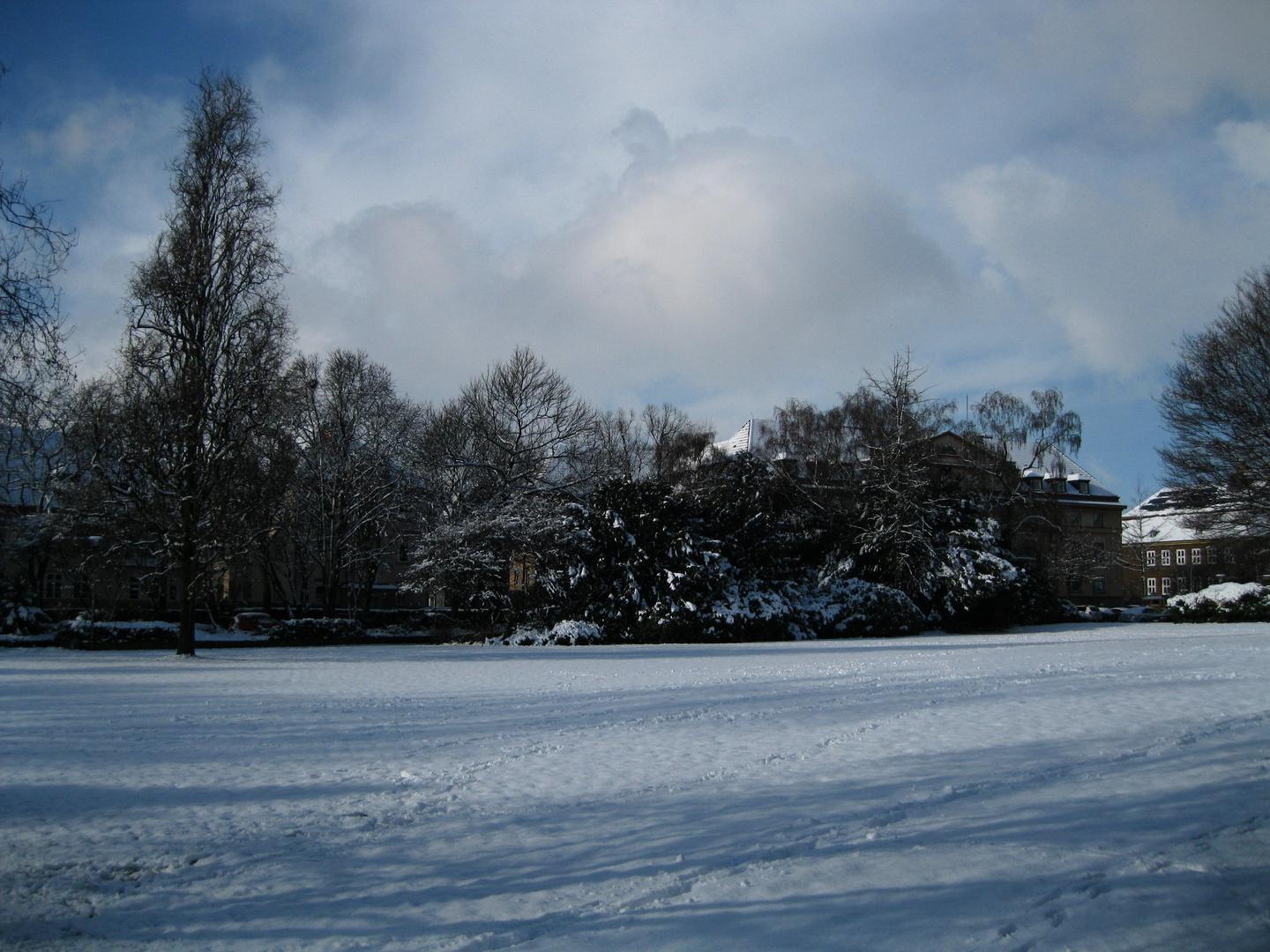 Schnee in Gladbeck City