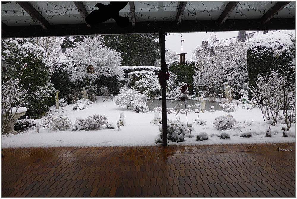 Schnee in Neuss am 24. Januar 2015