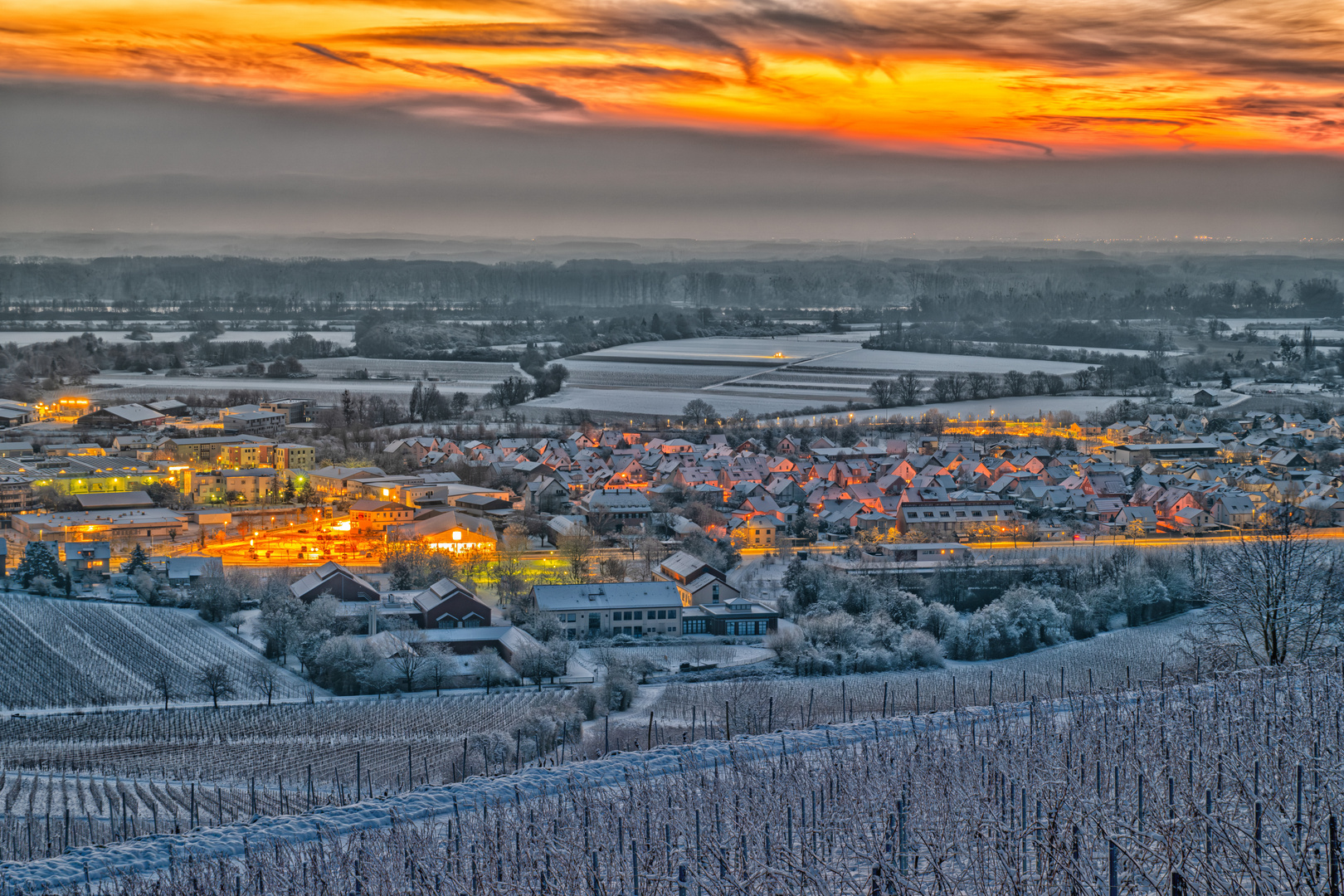 Schnee in Rheinhessen