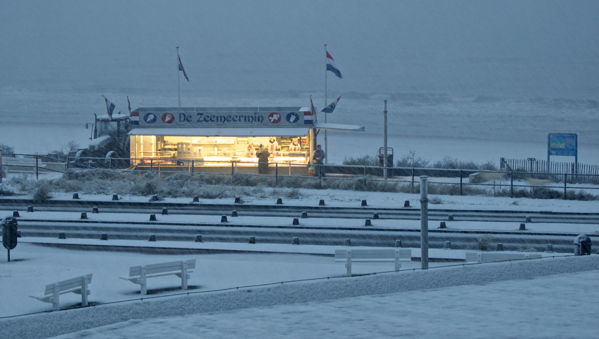 Schnee in Zandvoort