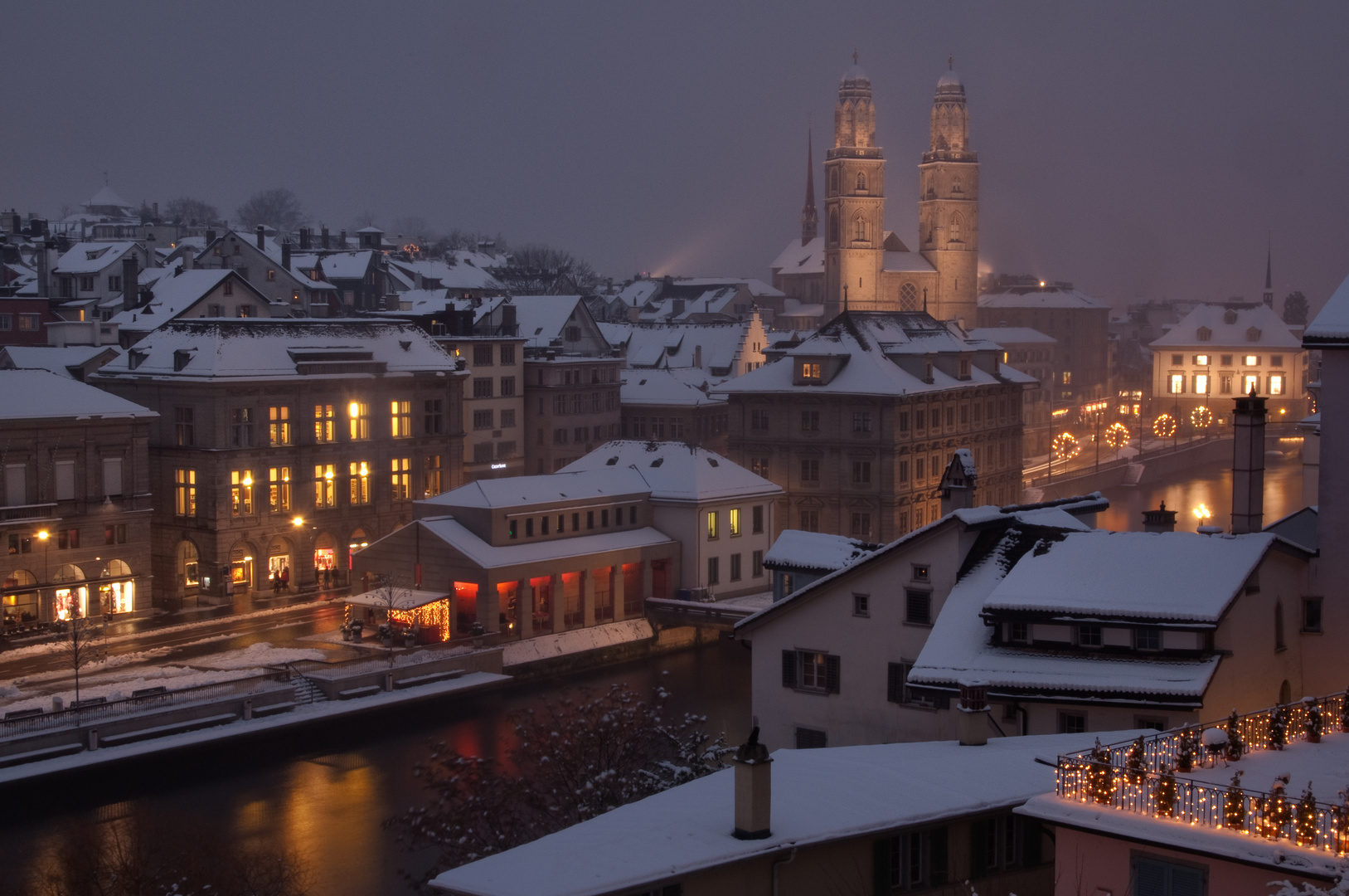 Schnee in Zürich