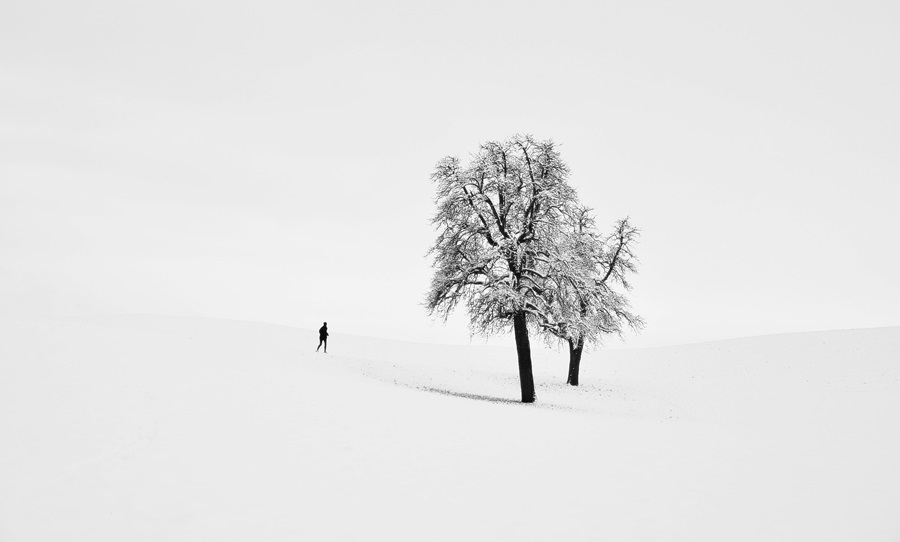 Schnee joggen