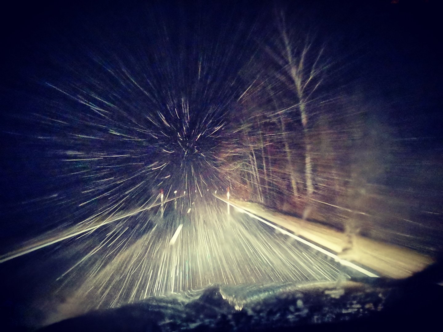 Schnee mit 80km/h