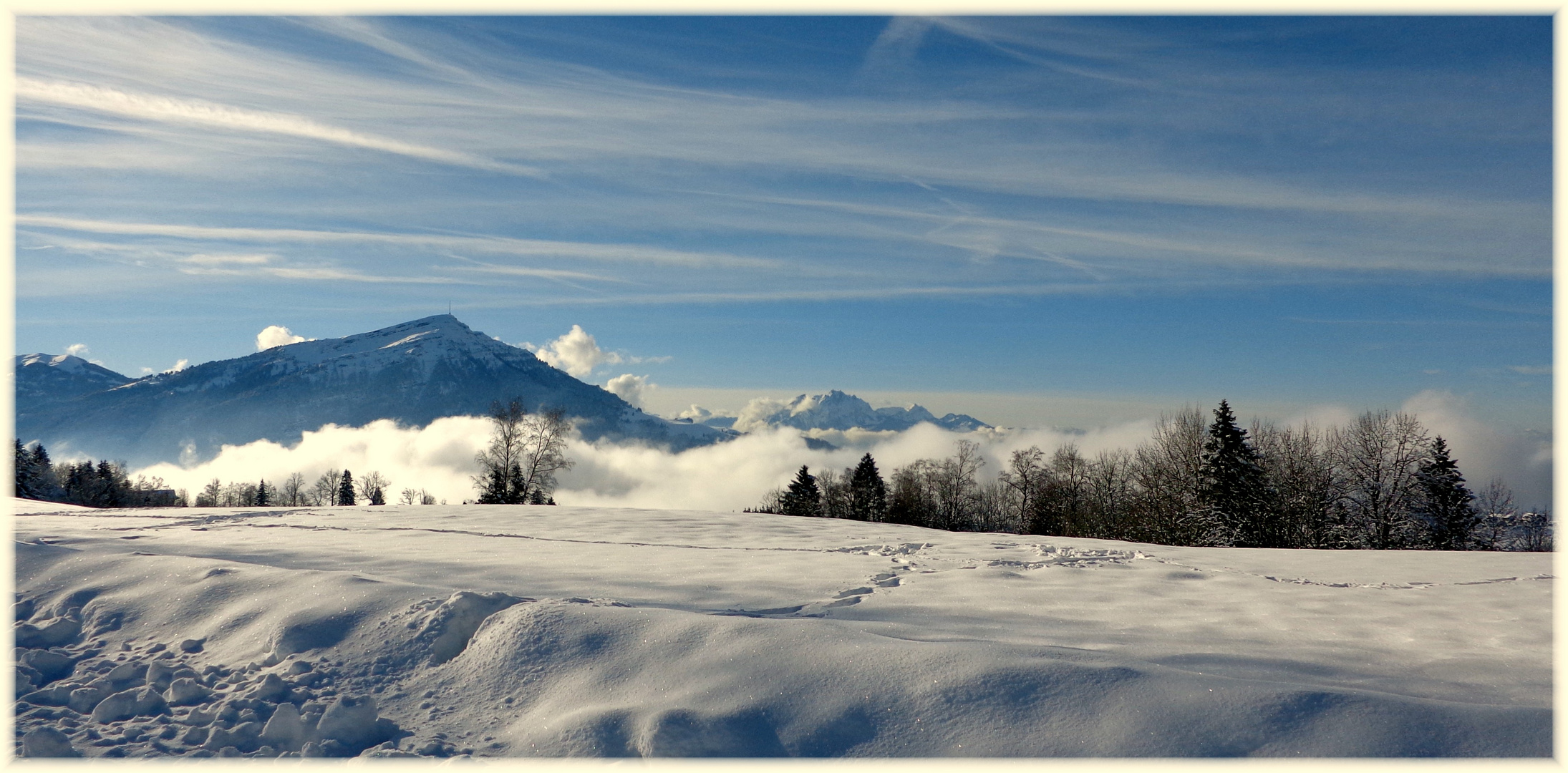 schnee so weit das auge reicht