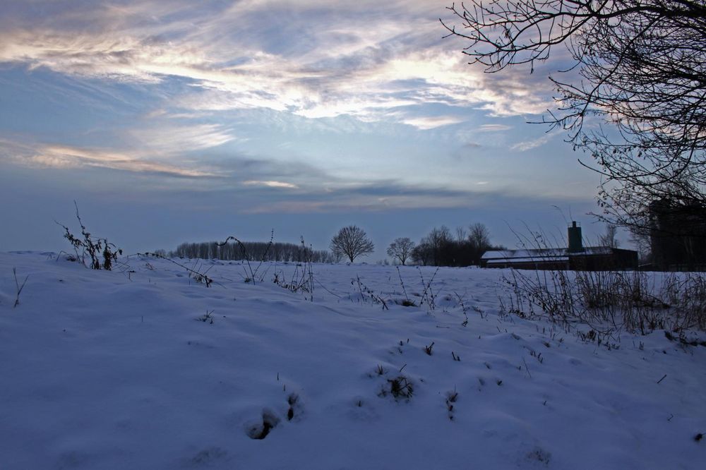 Schnee soweit man blicken kann