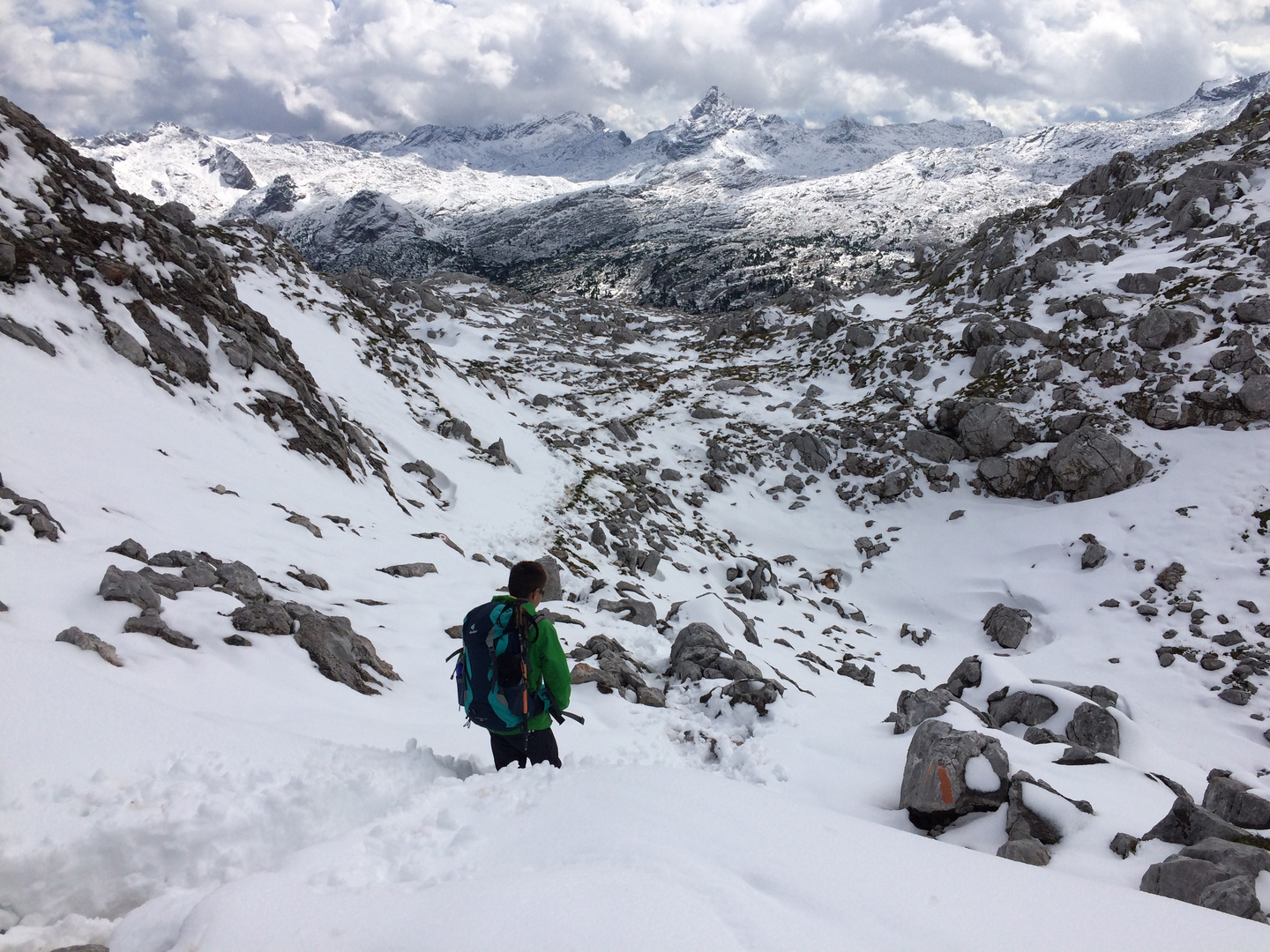 Schnee über den Steinernen Meer