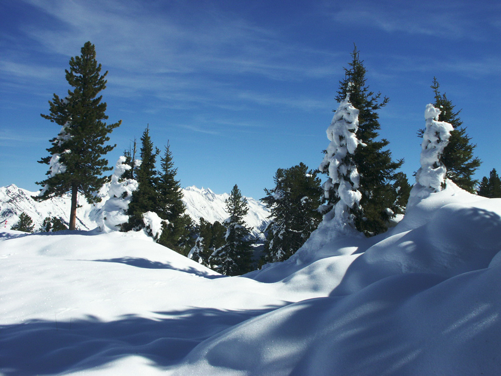 Schnee und Berge