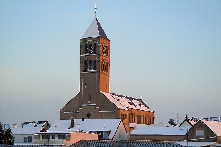 Schnee und Sonnenuntergang Dezember 2010