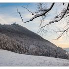 Schnee unter der Burg Teck...