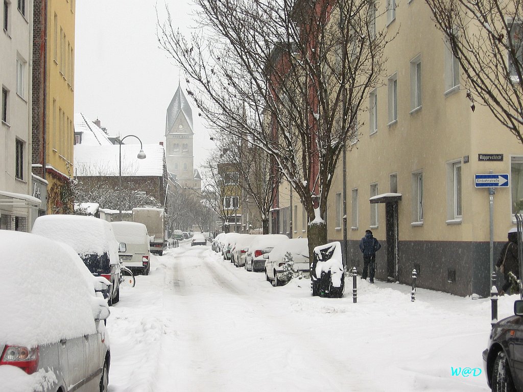 Schnee-Vielfalt in Köln Sülz 2010