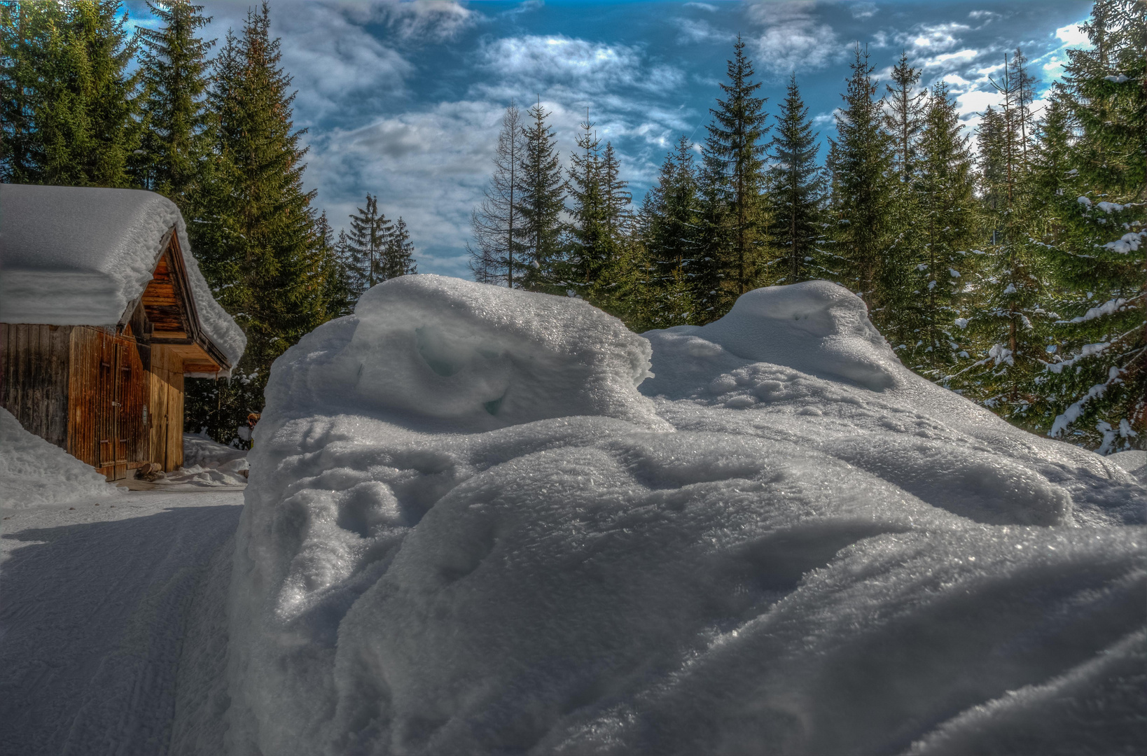 Schnee vor der Tür