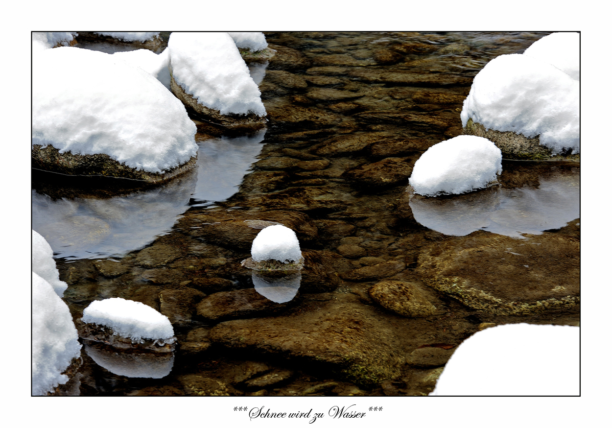 Schnee wird zu Wasser