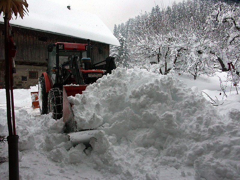 schnee zentnerweise