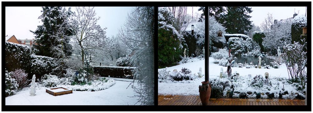 Schnee zum Frühstück am 7 März 2016