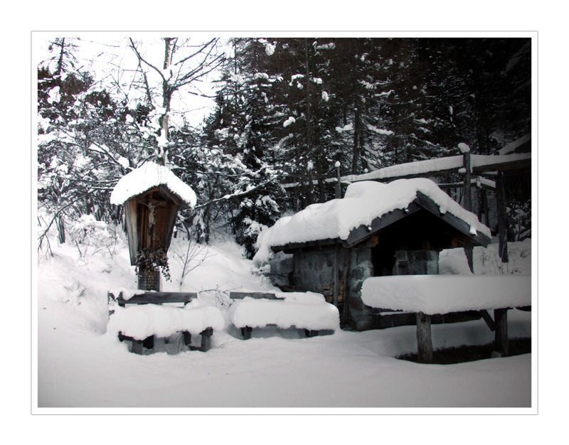 Schneebedeckter Backofen