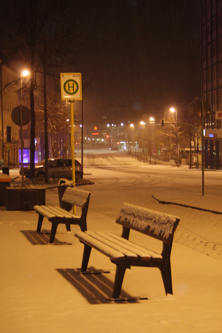 Schneebedecktes Bayreuth