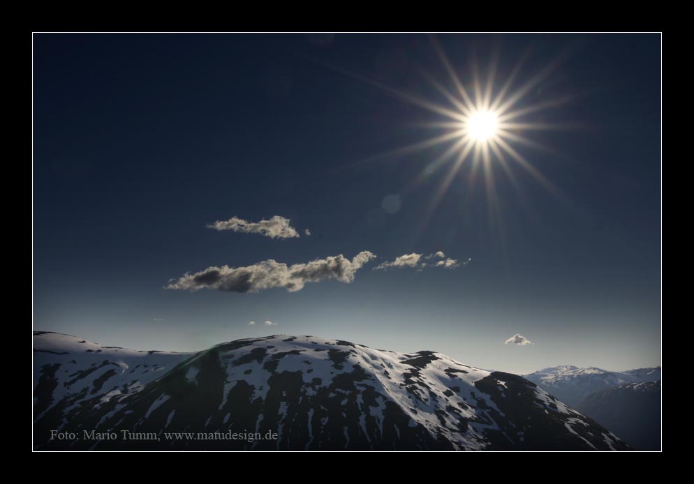 Schneeberge in Norwegen