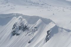 Schneebretter bei der Schneekoppe