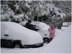 Schneechaos, heute in London