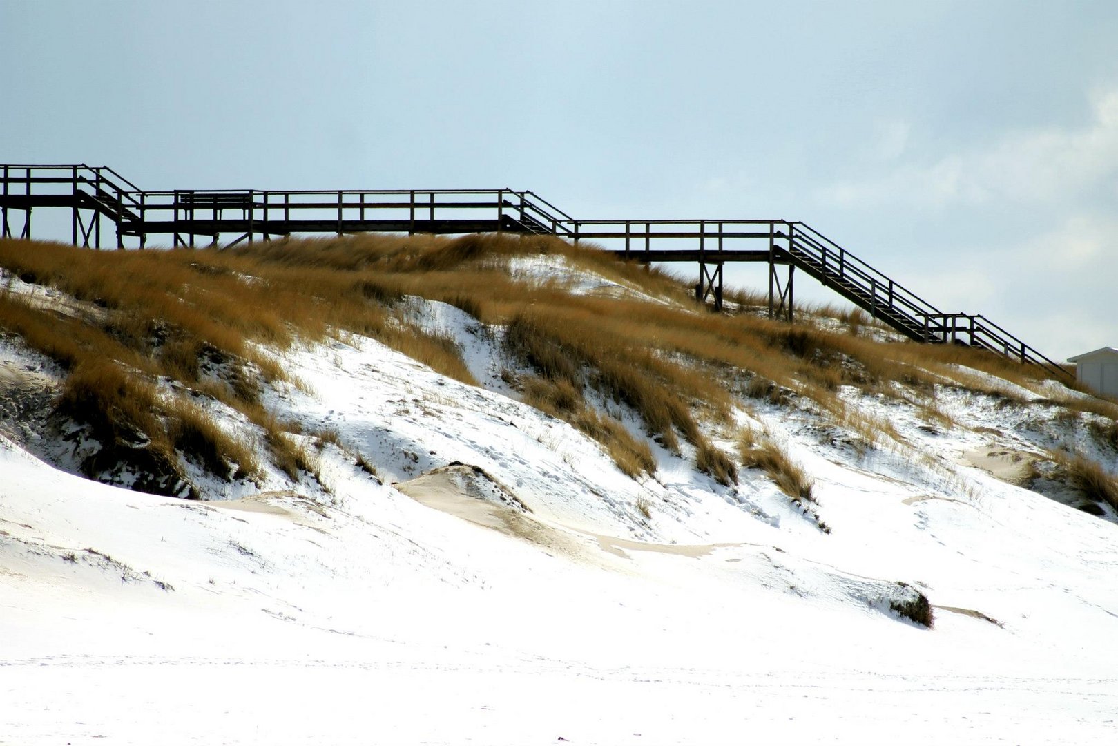 Schneedecke über Sylt