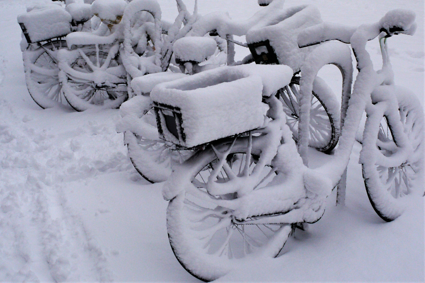 Schneefahrräder