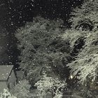 Schneefall am Abend