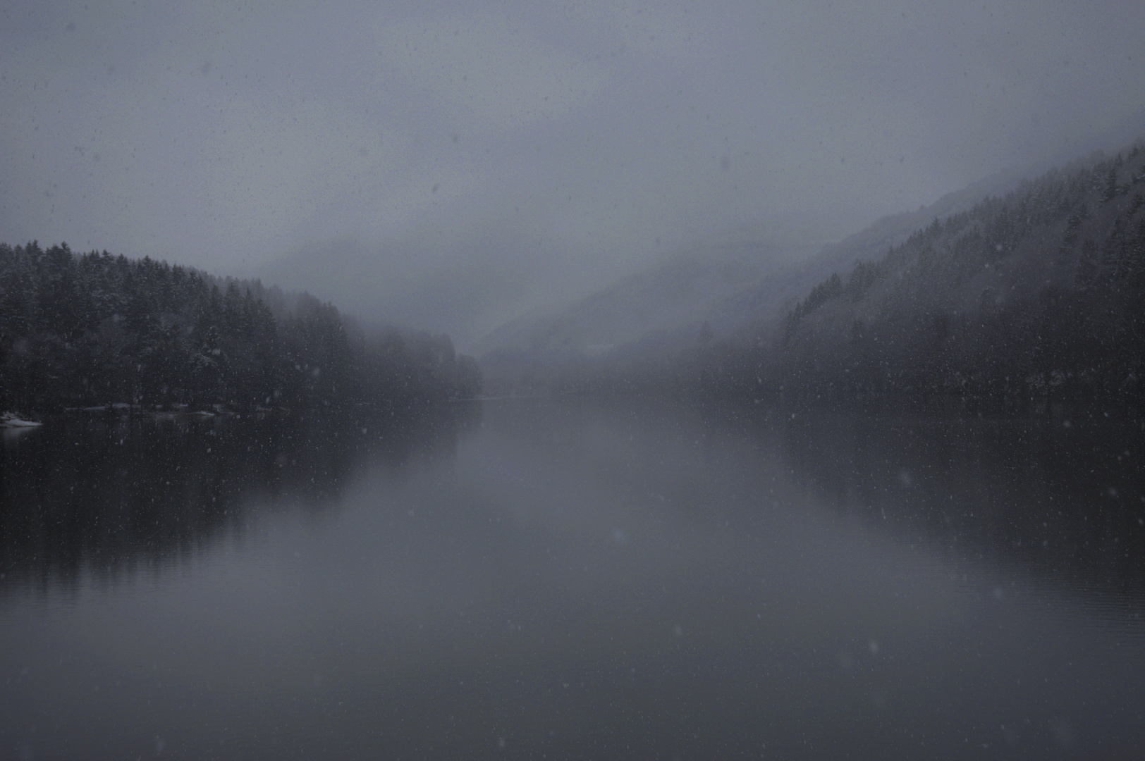 Schneefall heute Morgen