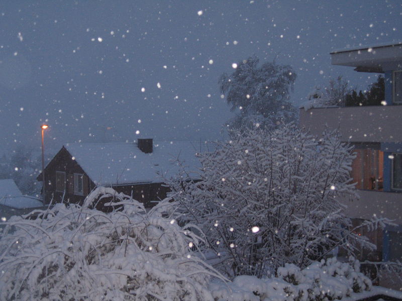 Schneefall im März