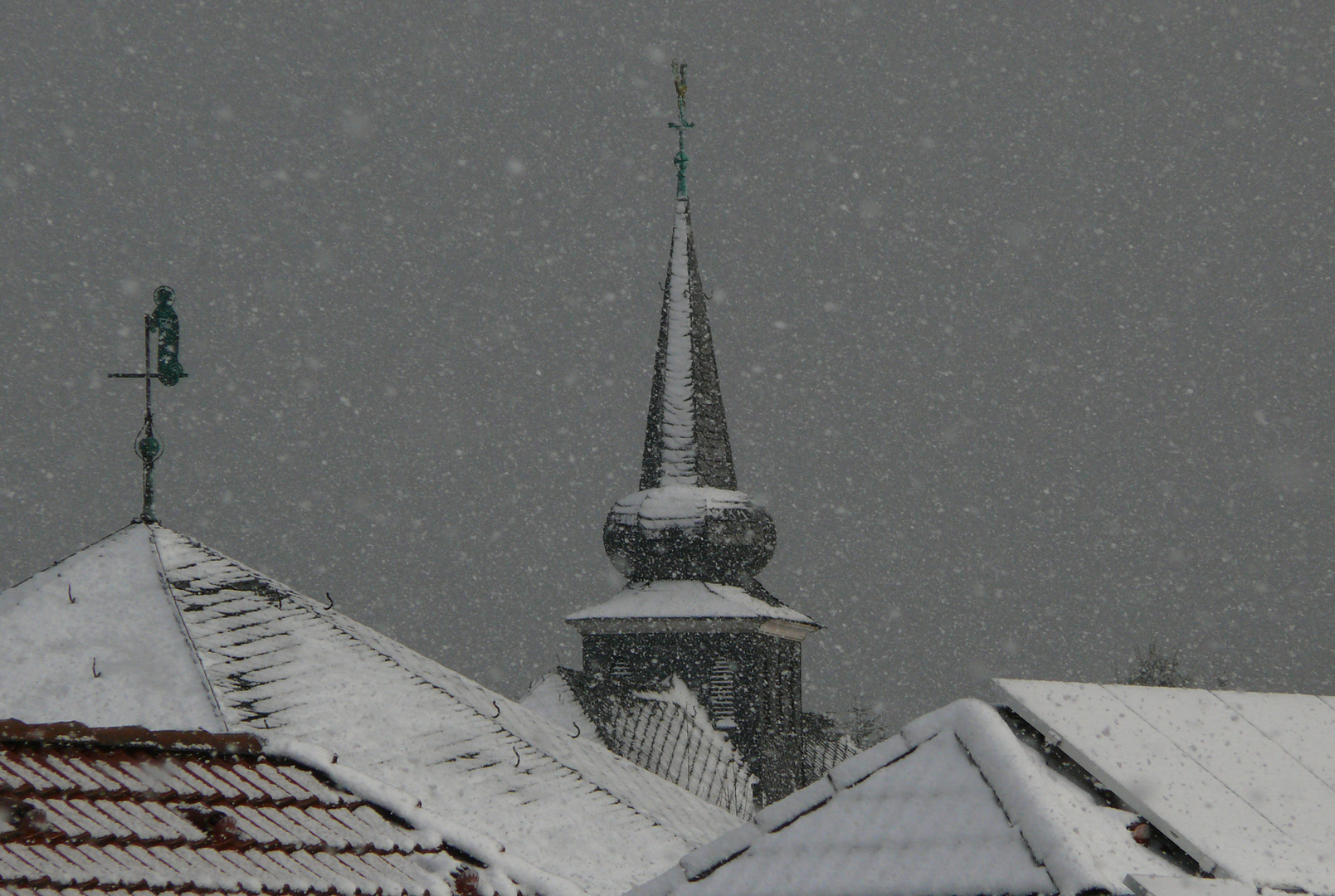 Schneefall im Rheinland