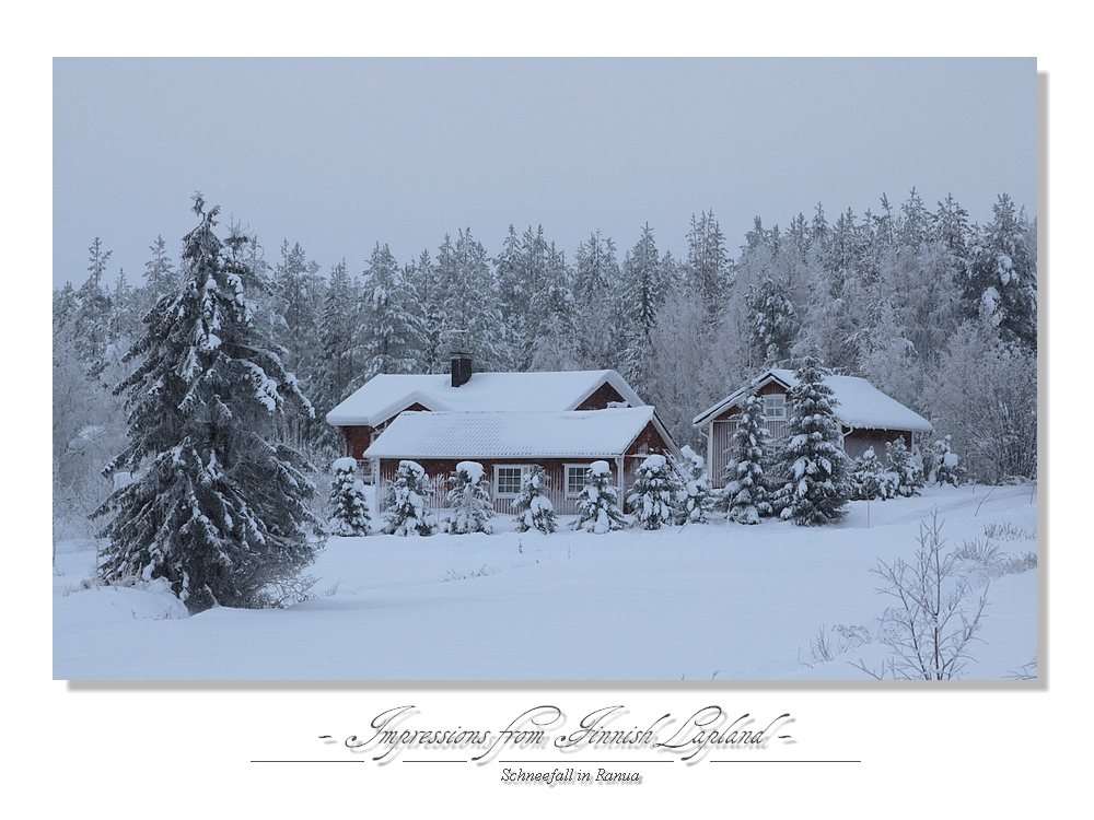 Schneefall in Ranua