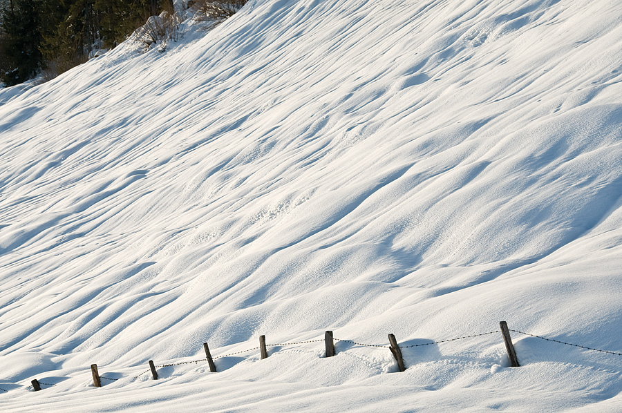 Schneefalten - der Winter altert