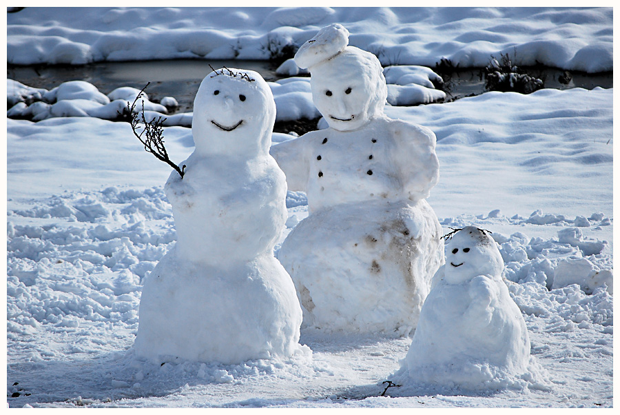 Schneefamilie