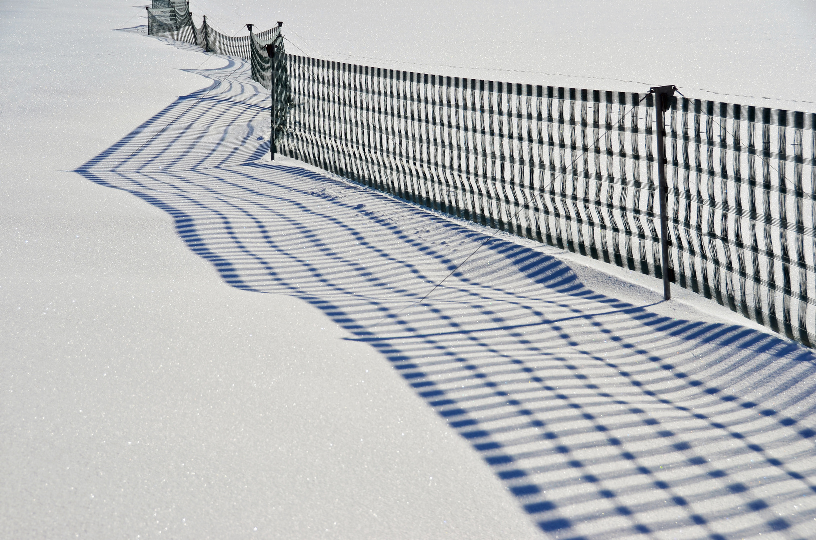 Schneefanggitter auf der Alb