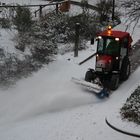 Schneefegen im Hof