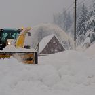 Schneefräse im Einsatz