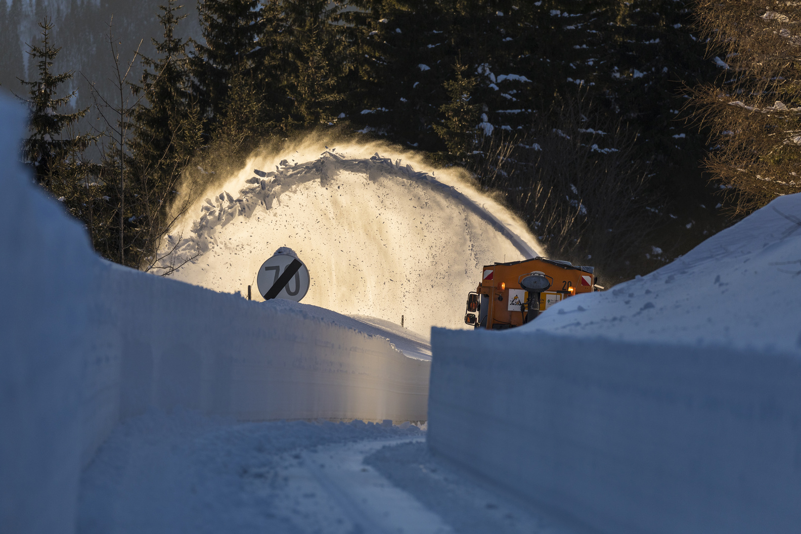 Schneefräßarbeiten