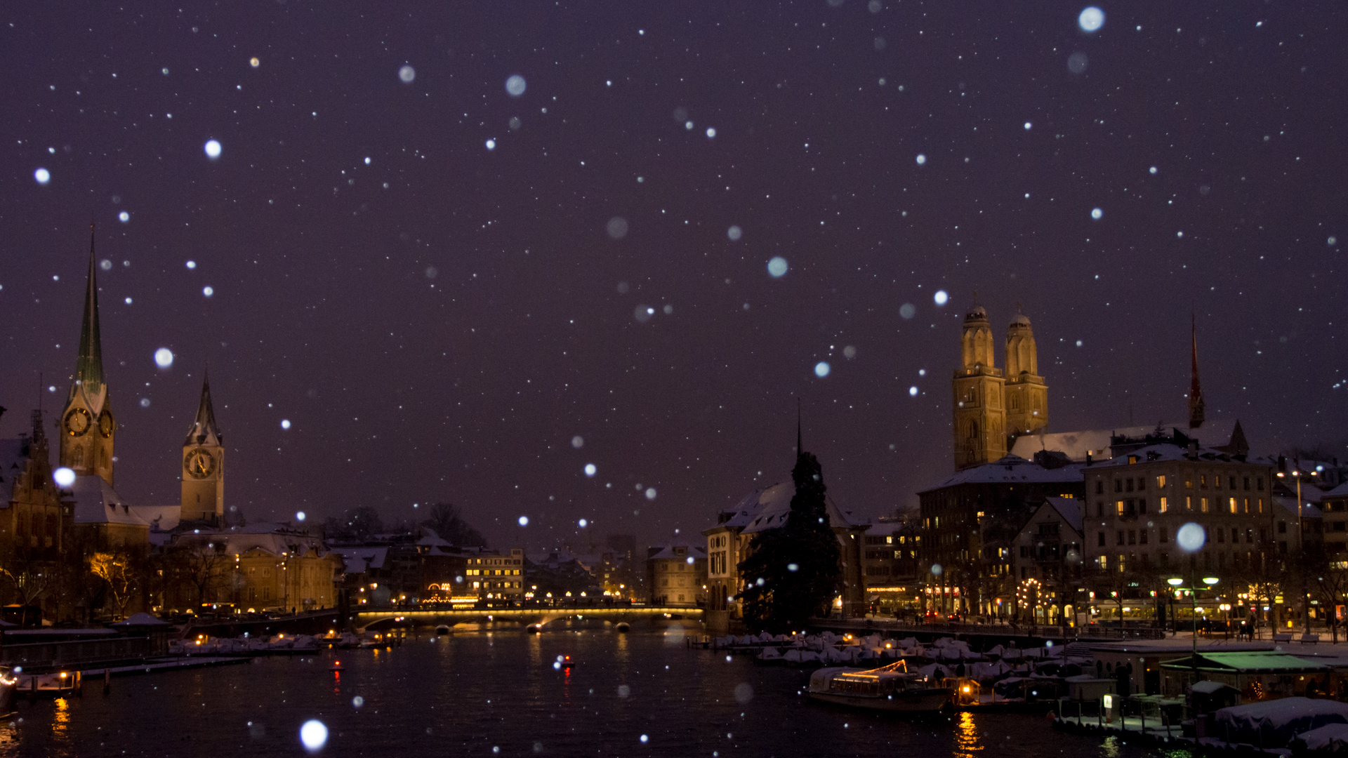 Schneegehudel in Zürich