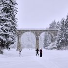 Schneegestöber an der Hoi-Brücke