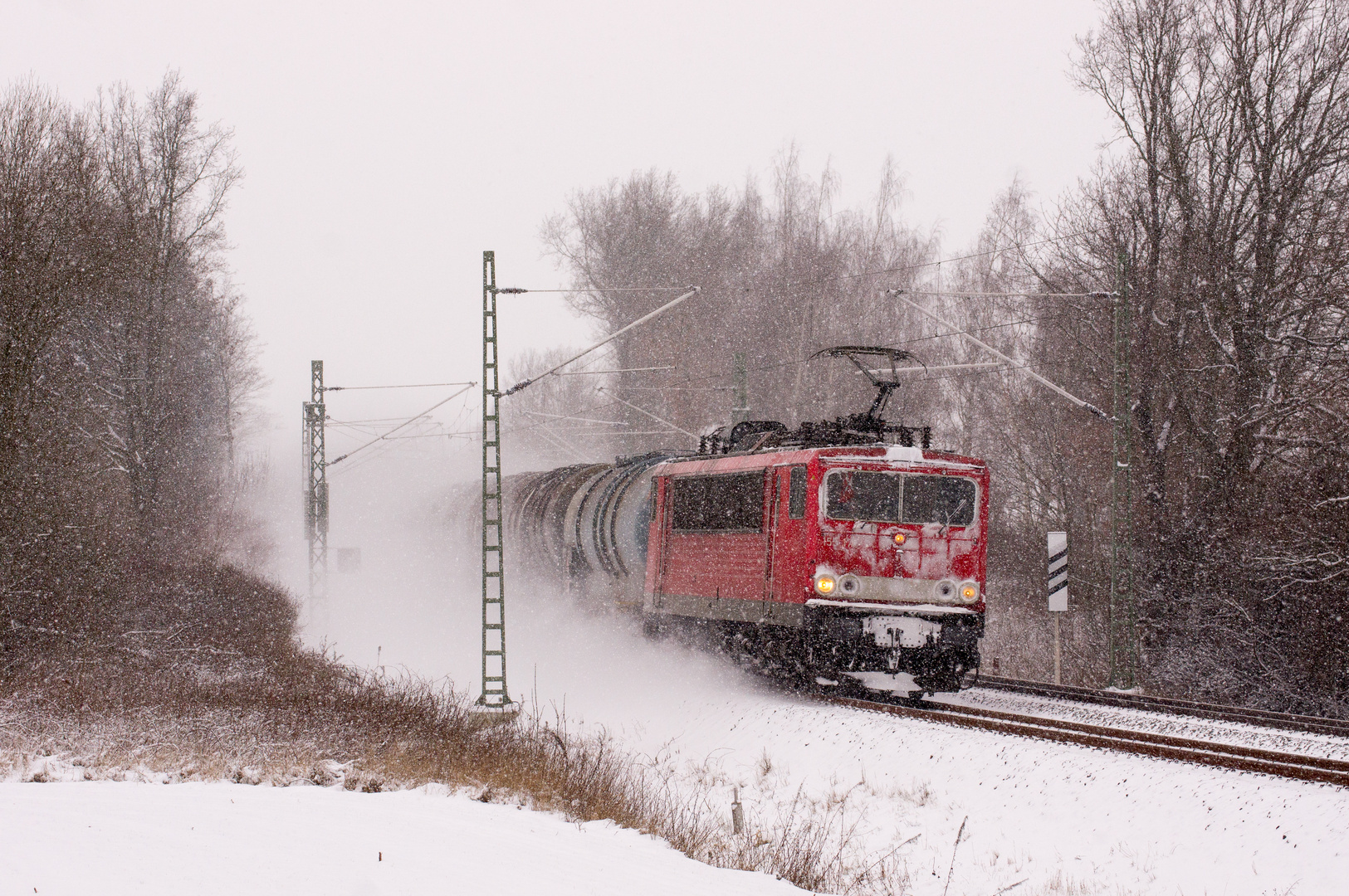 Schneegestöber!